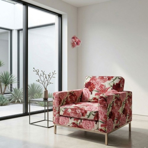 Laura czerwona aranżacja fotel w tkaninie laura