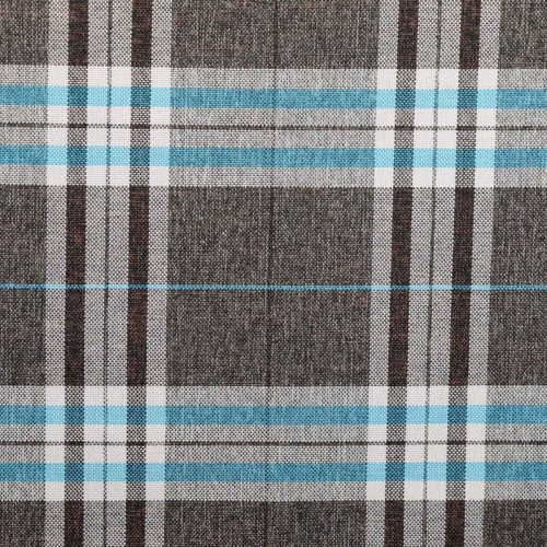 York Turkus tkanina w kratę