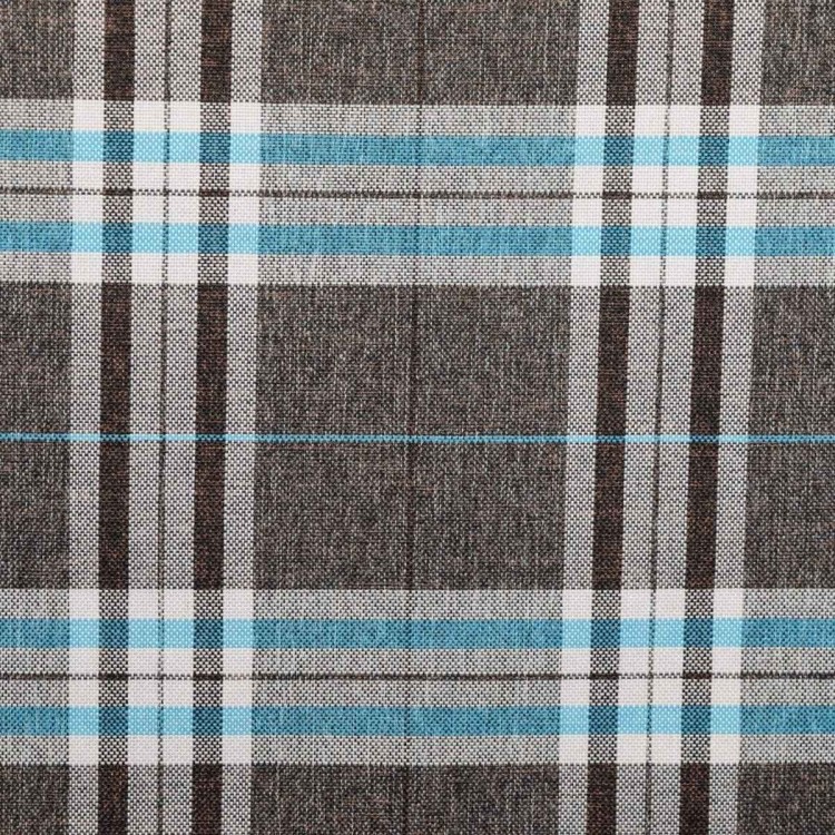 York Turkus tkanina w kratę