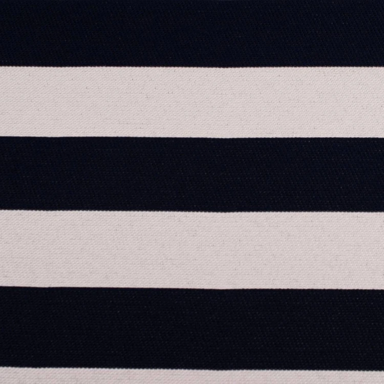 Granatowy materiał tapicerski w pasy Rokoko, wytrzymała tkanina na obicia foteli i kanap