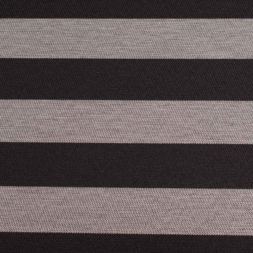 Grafitowy materiał tapicerski w pasy Rokoko, wytrzymała tkanina na obicia foteli i kanap