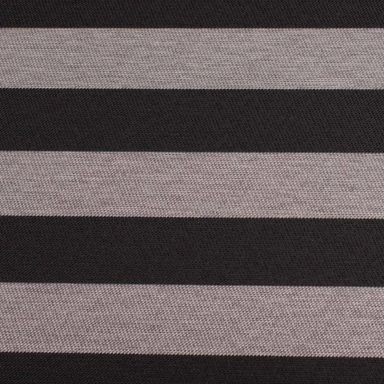 Grafitowy materiał tapicerski w pasy Rokoko, wytrzymała tkanina na obicia foteli i kanap