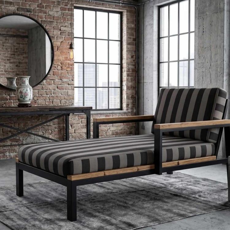 Rokoko grafit tapczan