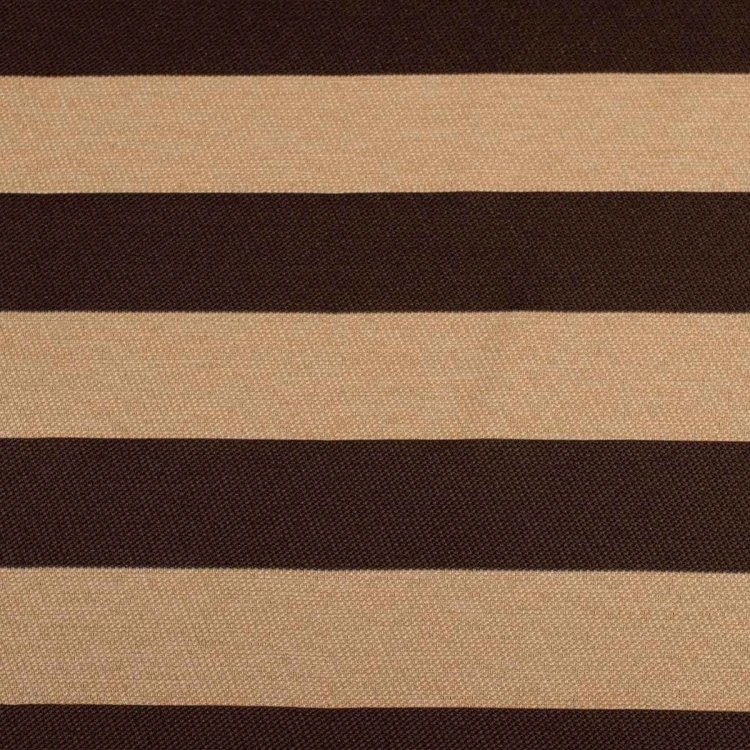 Brązowy materiał tapicerski w pasy Rokoko, wytrzymała tkanina na obicia foteli i kanap