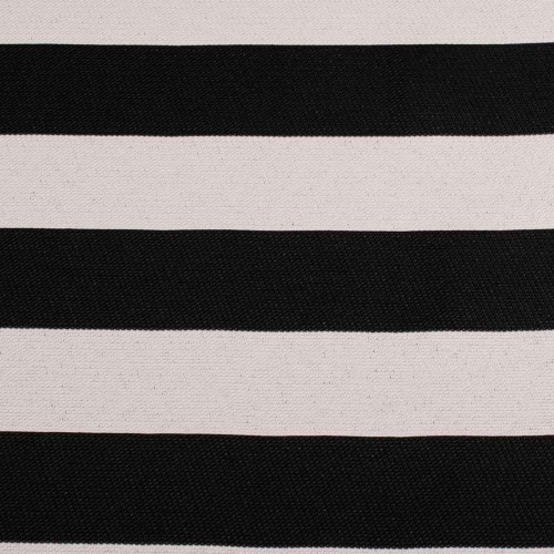 Czarno biały materiał tapicerski w pasy Rokoko, wytrzymała tkanina na obicia foteli i kanap