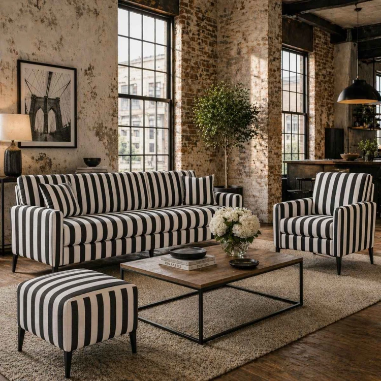 Rokoko czarno białe meble